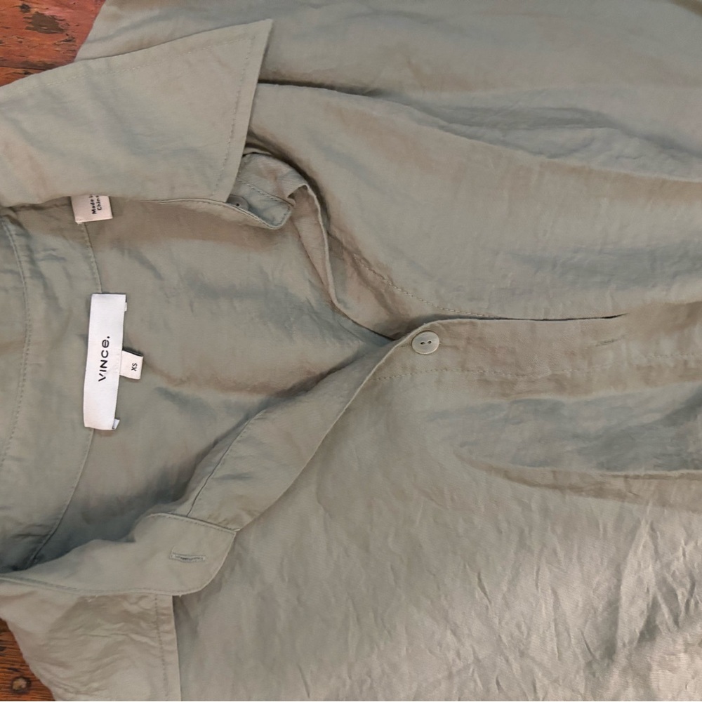 Vince Green Long Sleeve Dress